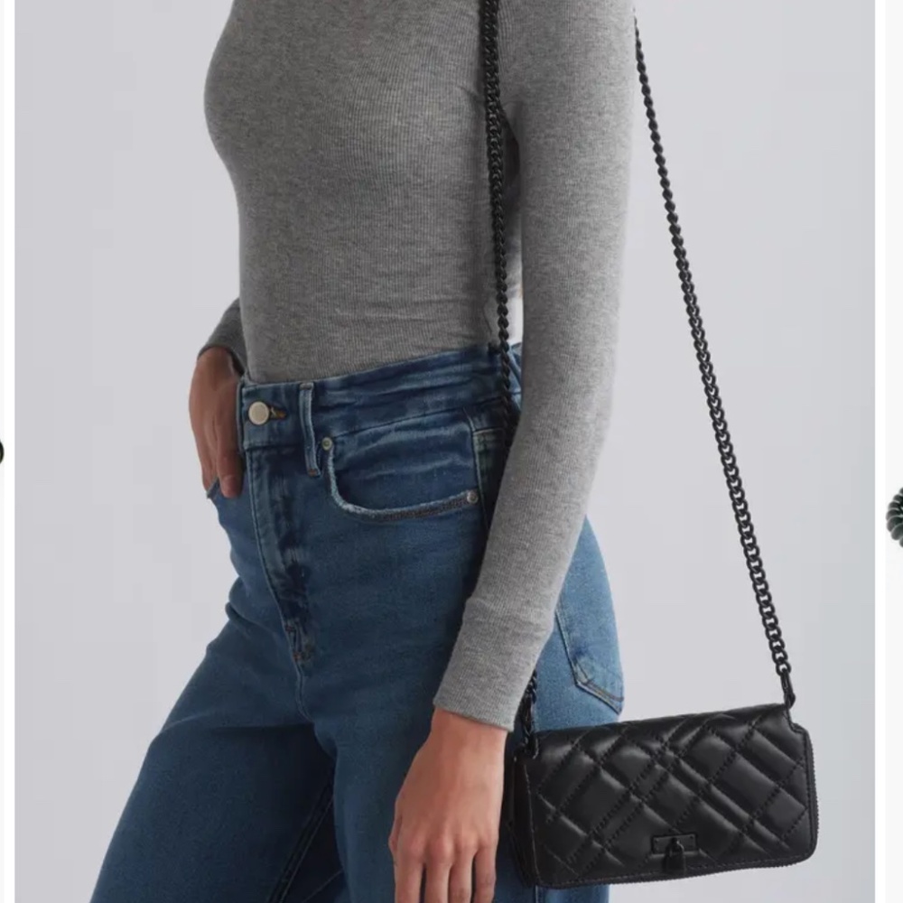 New Kurt Geiger Black Brixton Drench Shoulder Bag
